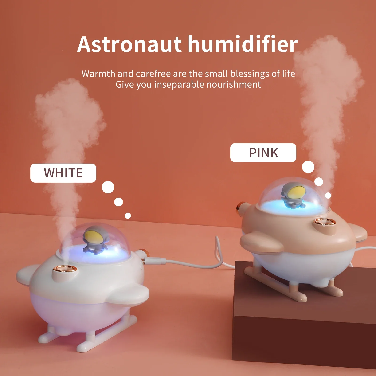 

Portable 220ml High Mist big Capacity cartoon Humidifier New Colorful and Cute Mini Pet Aircraft Humidifier for Bedroom Desktop