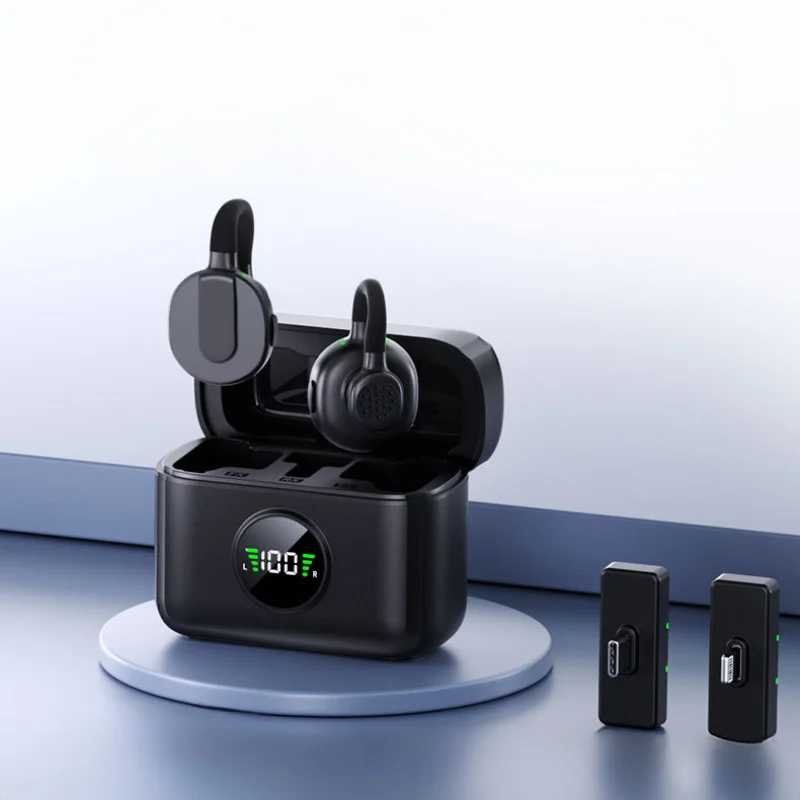 

New Q28 Wireless Lavalier Microphone for Live Streaming/YouTube/TikTok/Facebook Live Noise Reduction Mic For iPhone/Android