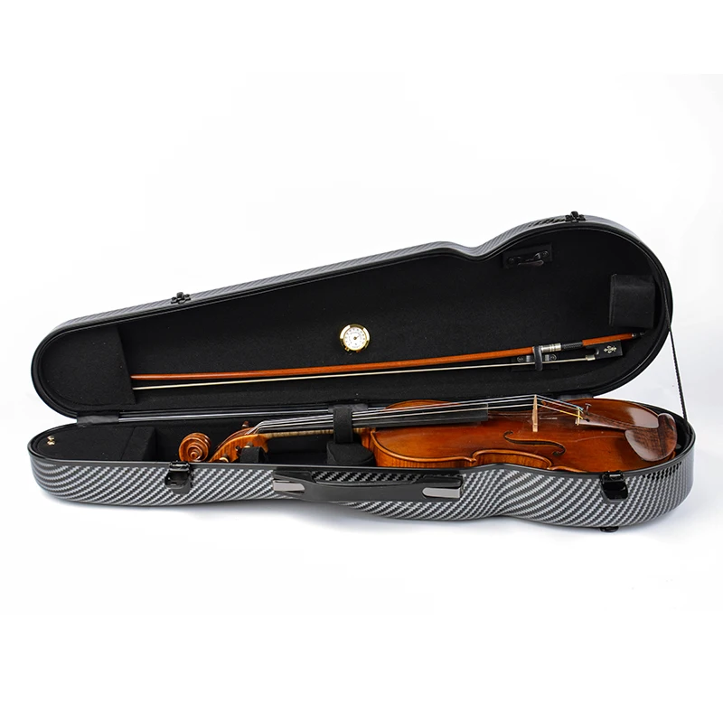 CHRISTINA Violin Case Triangular Black Stripes VB30 Lightweight New Composite Materials with Straps Available in 4/4-1/8 Sizes