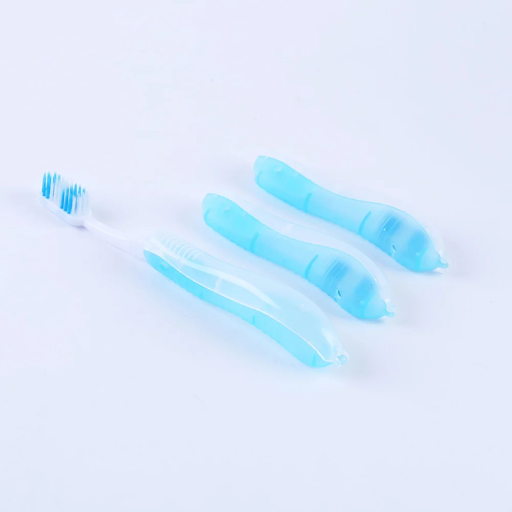 

20/10 pcs Folding Travel Adult Toothbrush Bristle Portable Travel Trip Camping Light Blue Camping Hiking Outdoor Teethbrush