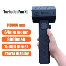 Turbo Jet Fan XL, Multifunctional Mini Powerful Blower 1100g Thrust High Speed Ducted Supre Fan, 64mm High-Performance Brushless