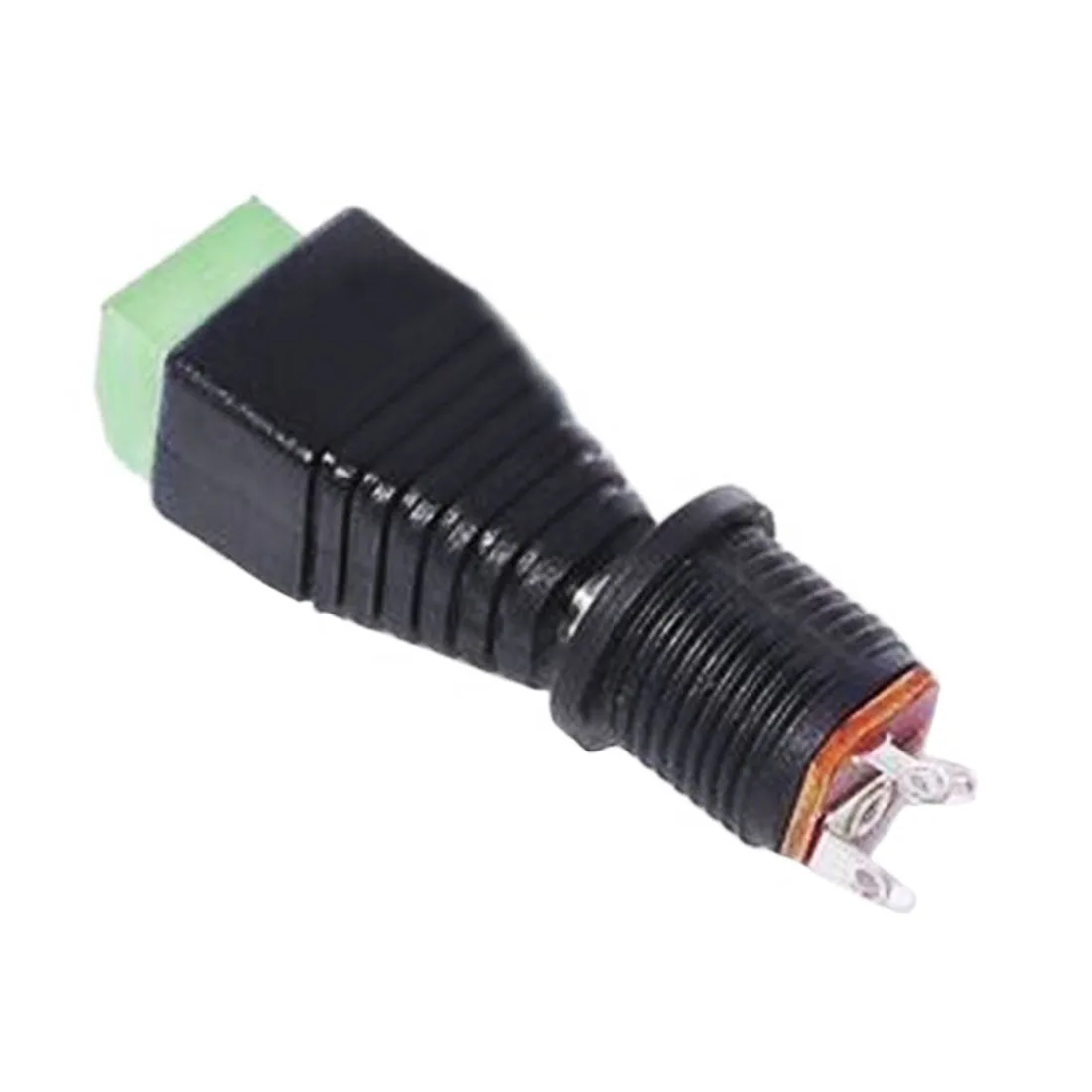 50pcs DC-022 Black DC Power Jack Socket Connector Round Nut DC022 5.5*2.1mm Socket Round The Needle