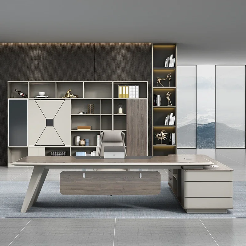 Durable Fashion Manager Office Desk and Chair Modern Creative Boss Desk Large Class Desk Minimalist Premium
