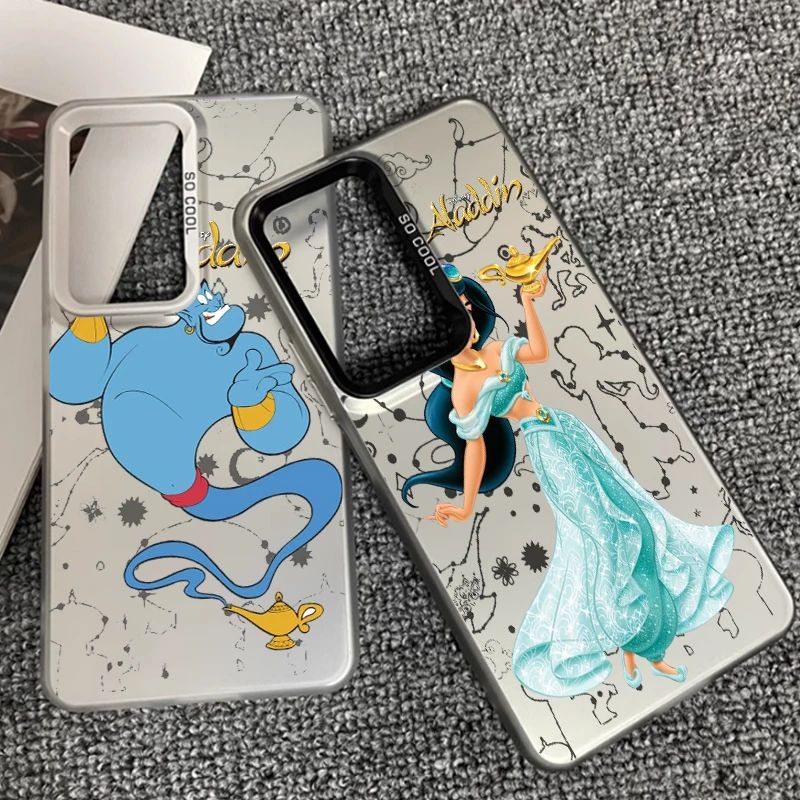 

Aladin Jasmine For Redmi Note 13 12 12S 11 11S 11E 10 10T 10S 9C 9T Pro Plus Max Lite 5G Colorful Silver Phone Case