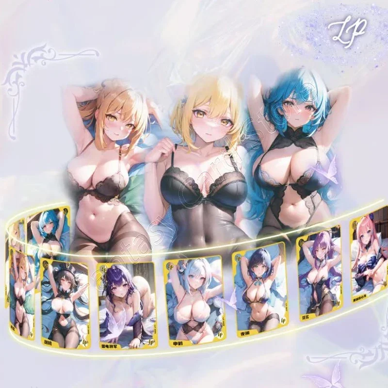 Sexy Exposed Card ACG Goddess Story Loli Card Limited Sale Metal Card Black Silk Uniform Sexy Girls Big Breasts and Perky Butt