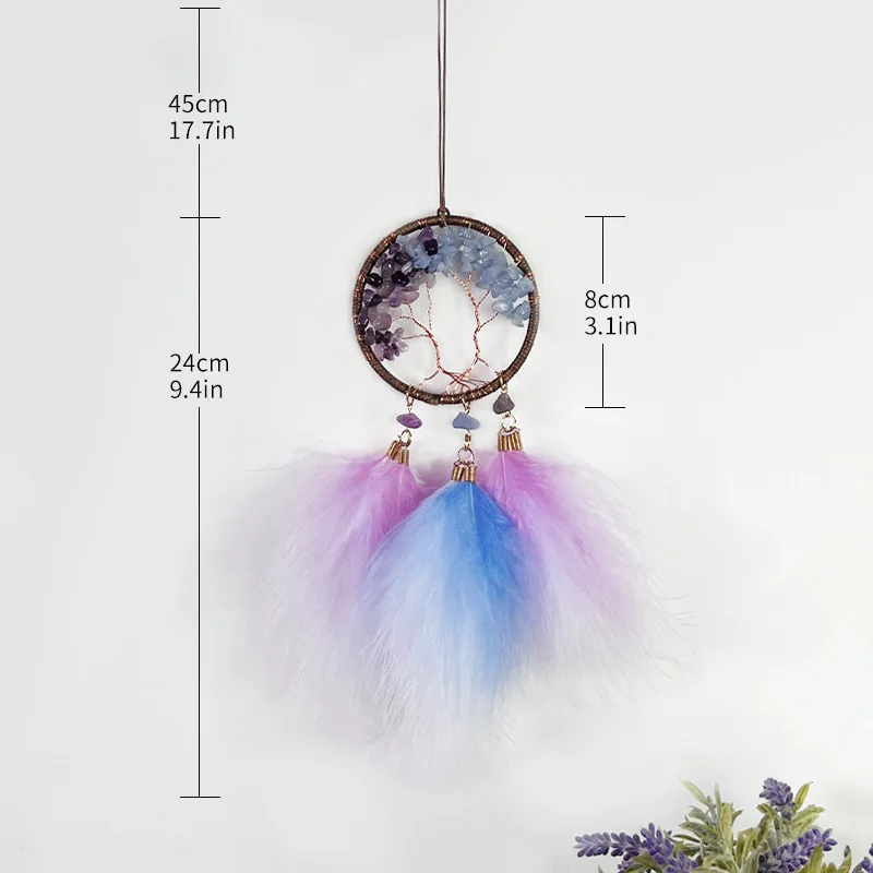 Dream Catcher Tree Of Life Girl Heart Dream Catcher Feather Ornaments Feathers Girls Bedroom Decoration Dreamcatcher