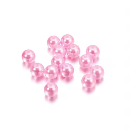 10-1000pcs/lot 3-20mm Straight Holes Acrylic Imitation Pearl Beige Bracelet Round Beads For DIY Craft Jewelry Making Supplies - Image 23