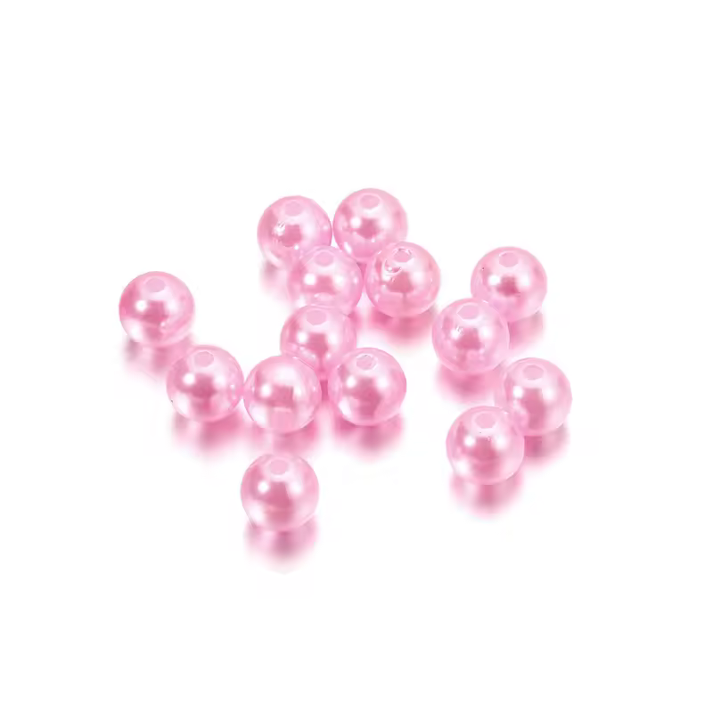 10-1000pcs/lot 3-20mm Straight Holes Acrylic Imitation Pearl Beige Bracelet Round Beads For DIY Craft Jewelry Making Supplies - Image 23