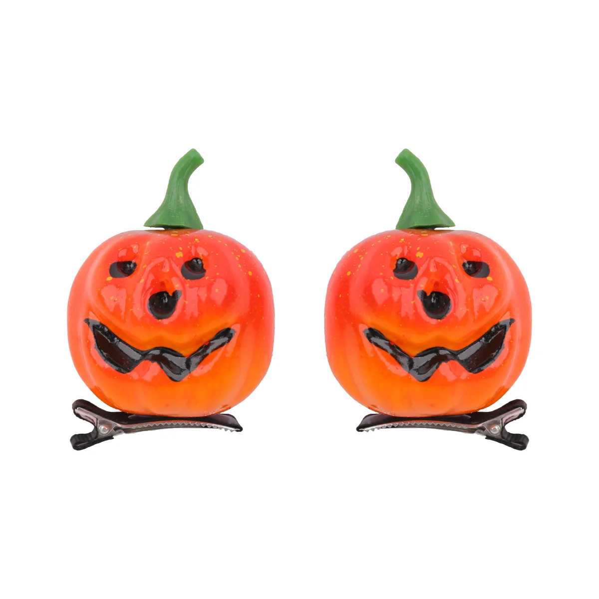 Halloween Pumpkin Hair Clips - Fun Smiley Pumpkin Hair Accessories for Masquerade Trick or Treat Cosplay and Holiday Decorations