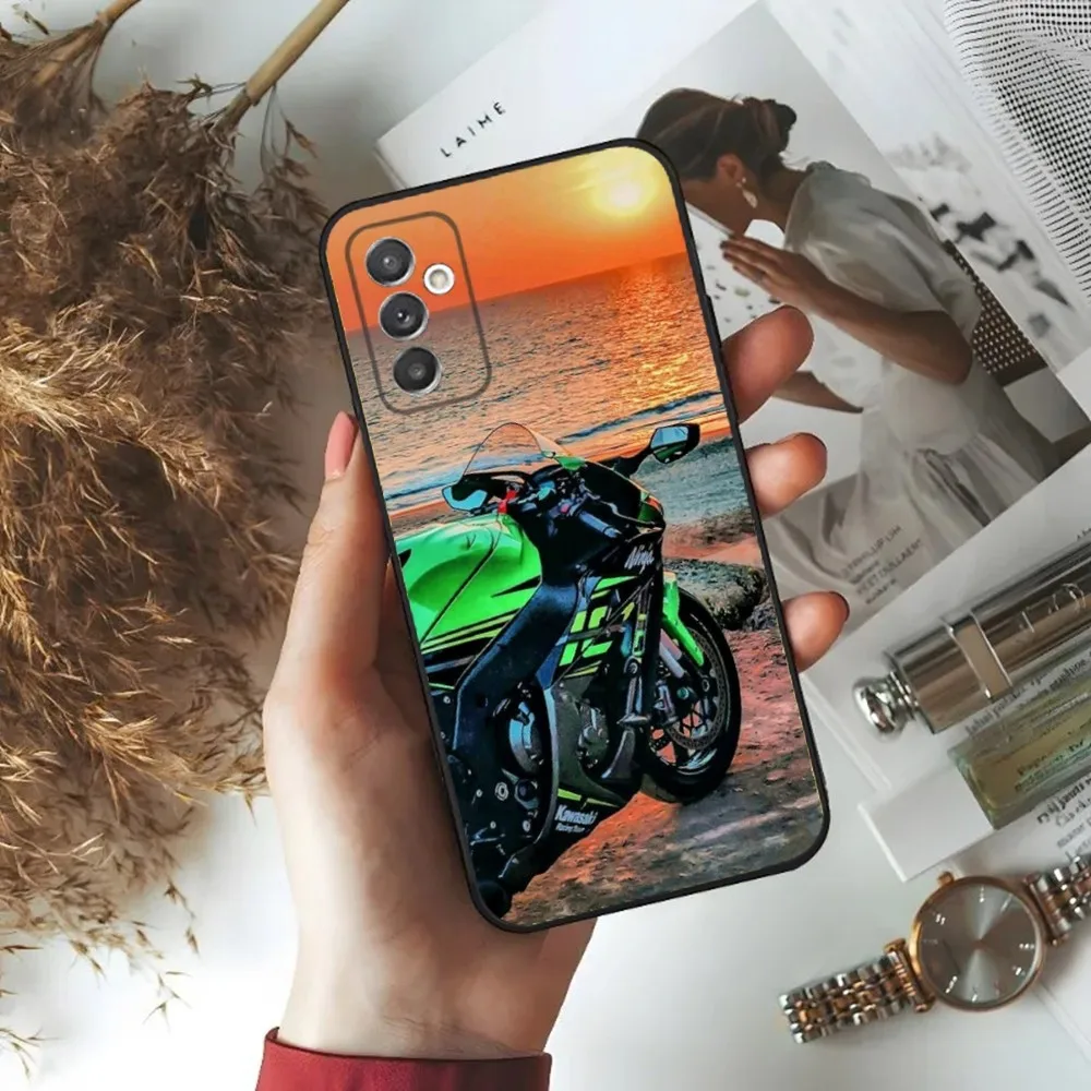 Motorcycles H-H2R Phone Case For Samsung S24,23,22,30,21,10,9,Ultra,Plus,Lite,FE,5G K-Kawasaki Black Soft Case