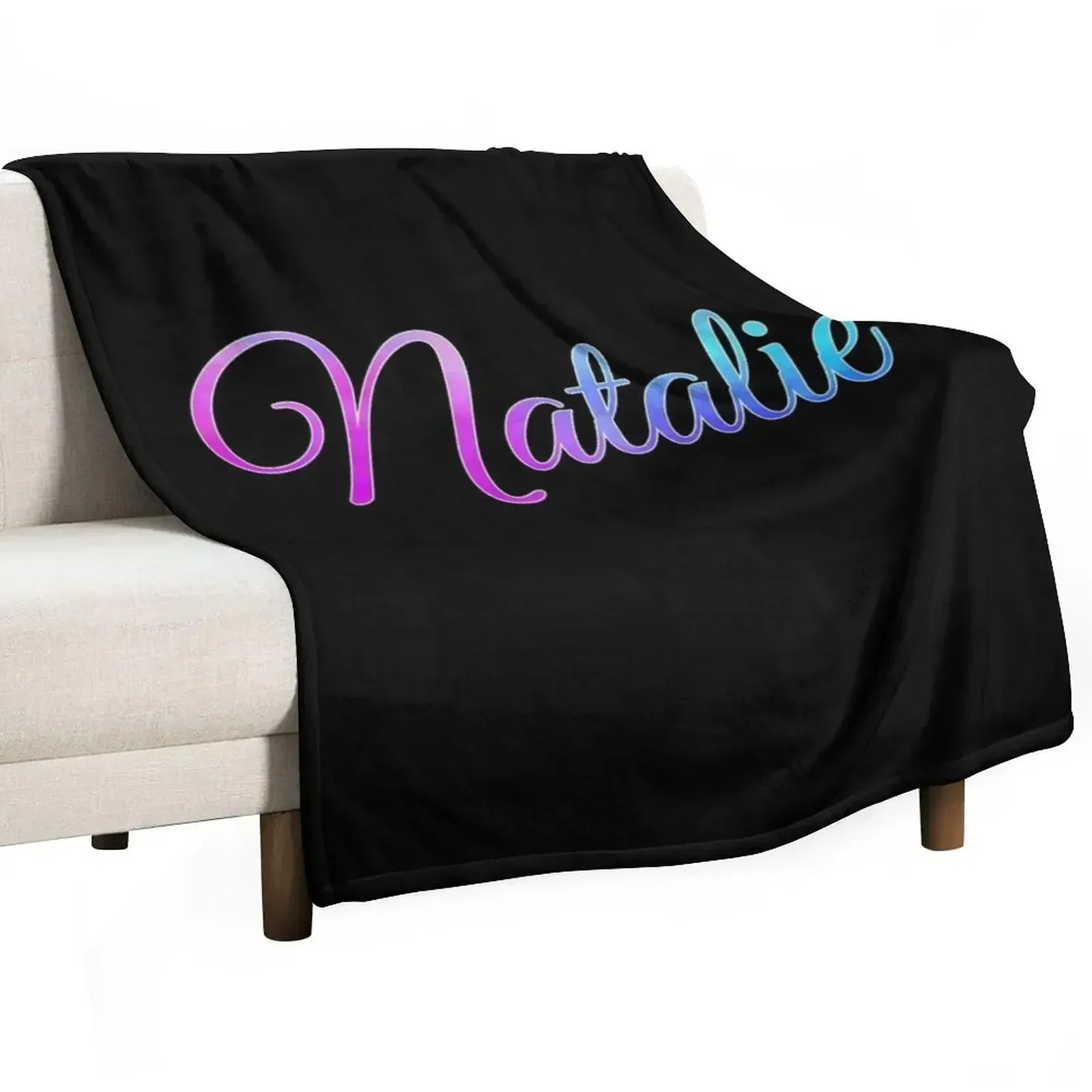 Natalie Personalized Name Birthday Tag Family Name Natalie Girl Custom Name First Last Throw Blanket Softest Sofa Throw Blankets