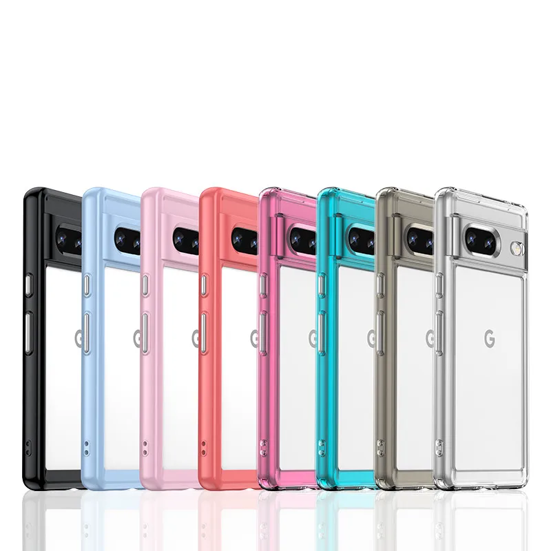 Clear Case For Google Pixel 7 Case Pixel 7 Cover Coque Funda Sehll  Hard Translucent Soft Frame Shockproof Phone Bumper Pixel 7