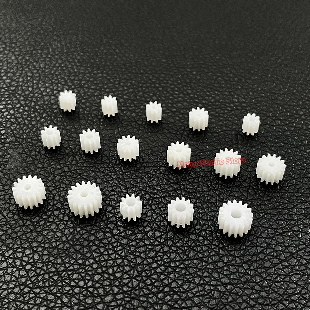 10pcs 0.5M Modulus Plastic Gear 8/9/10/11/12/13/14/15/16 Teeth Toy RC Model Car 0.8mm/1mm/1.5mm/2mm/3mm Shaft Motor Pinion Gear