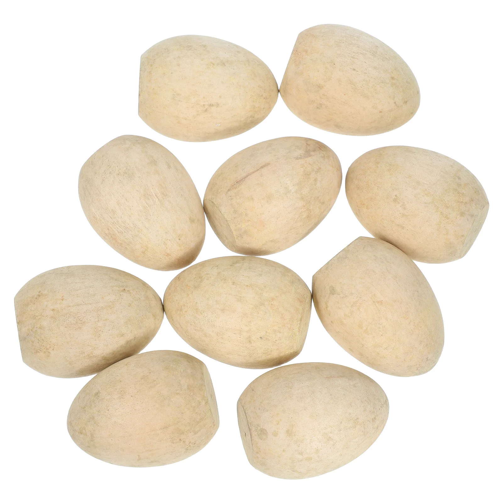 

10Pcs Unfinished Wooden Eggs DIY Hand-Painted Wood Eggs Easter Graffiti Creative Painting Craft Supplies DIY Egg