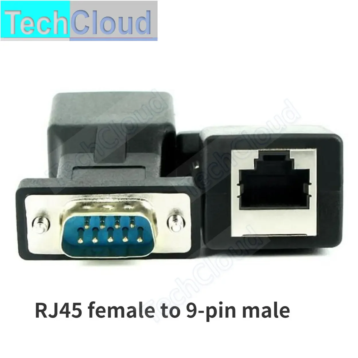 RJ45 to DB 9-pin female adapter,RJ45 female to DB 9pin RS232 network port to DB9 pin PLC serial Adapter