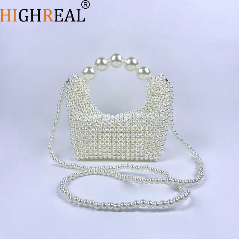 

Новые жемчужные сумки ручной работы для женщин, корзина из бисера, модная женская вечерняя сумка, клатч для свадебной вечеринки, сумка через плечо