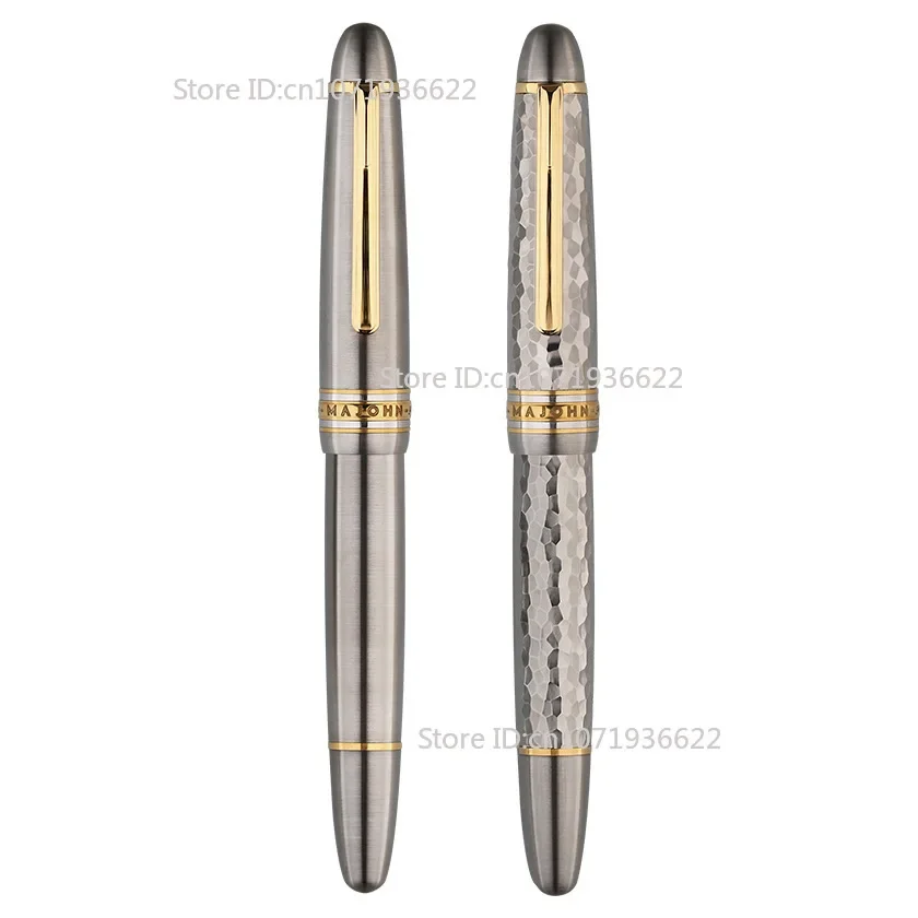 Stylish MAJOHN Ti136 Premium Titanium Alloy Piston Fountain Pen Metal Hammer Pattern Version EF/FM Fountain Pen Writing Gift Pen