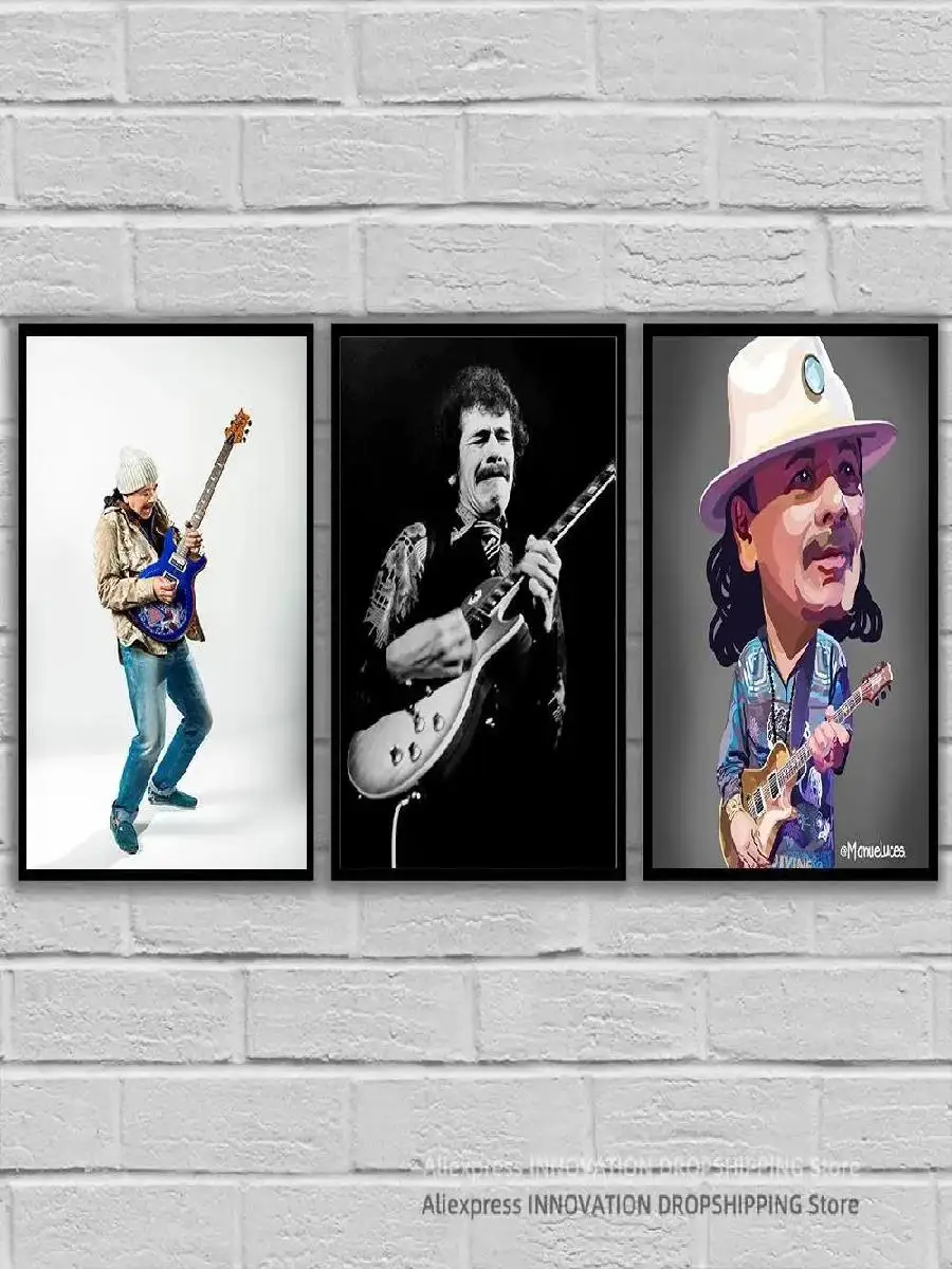 Carlos Santana Music Star Celebrity Poster Print Canvas Art Wall Decor Home Picture