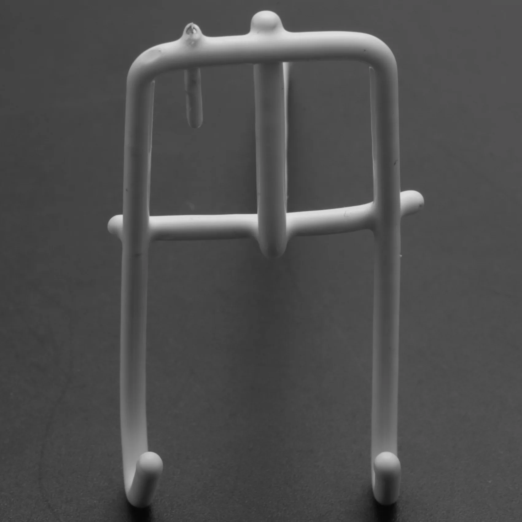 AT63-50 Pcs 3.9Inch Long White Metal Store Grid Wall Bracket Display Hooks