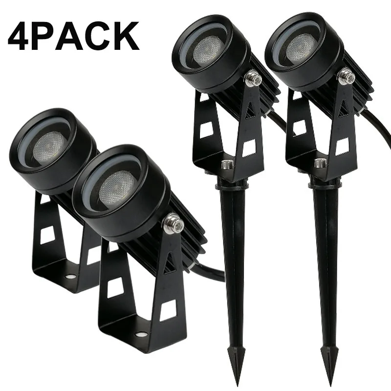 

4PACK New Style COB Garden Lawn Lamp AC220V 110V DC12V Outdoor LED Spike Light 3W 5W Path Landscape Waterproof Spot Bulbs