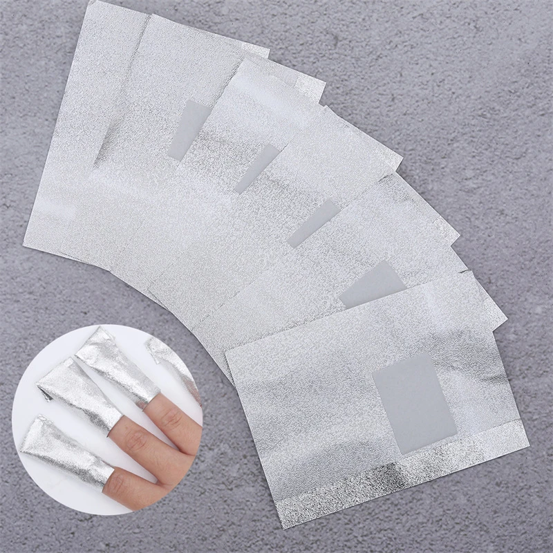 50/100PCS Aluminium Foil Remover Wraps Nail Art Soak Off Acrylic Gel Nail Remover For Manicure Pedicure Gel Tools