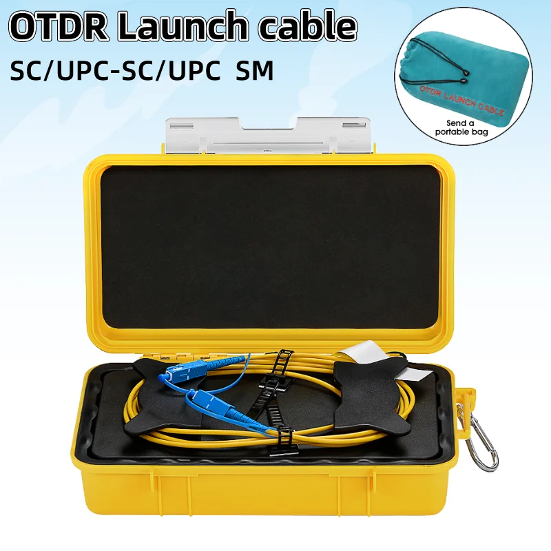 

OTDR Launch Cable Box SC/UPC-SC/UPC Optical Fiber Test Extension Line Single Mode Dead Zone Eliminator 150M/300M/500M/1Km/2Km