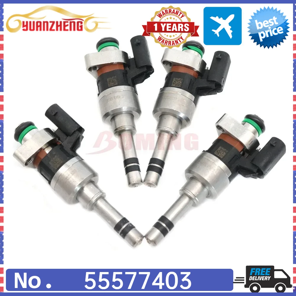 For Chevy Cruze Equinox Malibu Buick Encore GMC Terrain 1.4 1.6L L4 2016‑2019 4X Fuel Injectors Fuel Nozzle Replacement 55577403