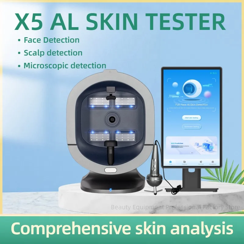 

X5 New Skin Analyzer Scalp Detection Microscopic Detection 36 Million Industrial HD Camera 21.5-inch HD Screen 20 Languages