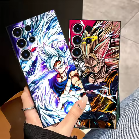 Dragon Ball Cool Goku Art Case for Samsung Galaxy S25 Edge S20 S24 Plus S23 Ultra S21 FE Black Soft Phone Cover