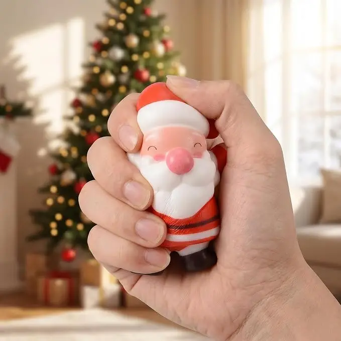 1-40PCS Xmas Squishies Stress Balls Fidget Toys for Adults Holiday Party Favors Home Indoor Outdoor Party Favors Gift