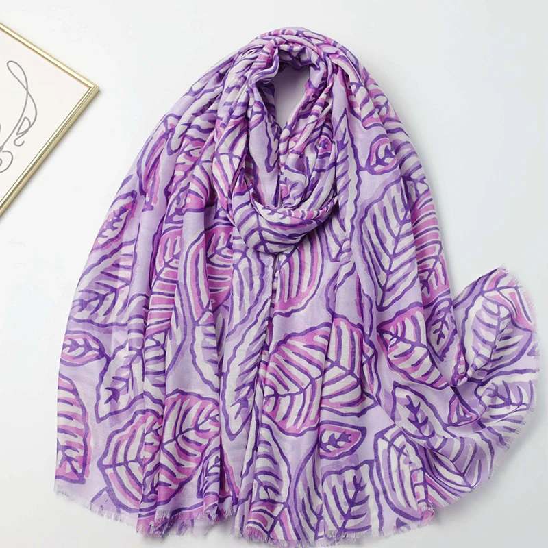 2024 New Fashion Luxury Ladies Women Scarf Female Cotton Linen Shawl Tassel Four Seasons Versatile Floral Muslim Hijab 90*180cm