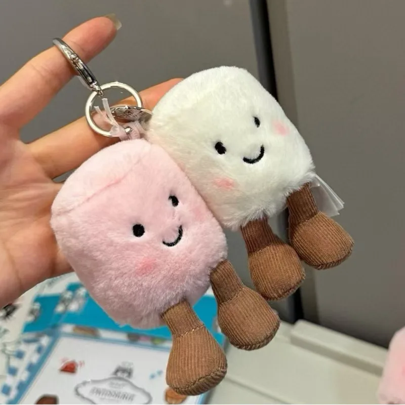 Jellyed Cats Fun Marshmallowed Keychain Cotton Candy Two Tone Cute Soft Two Tone Keychain Bag Pendant Accessories Doll Gifts