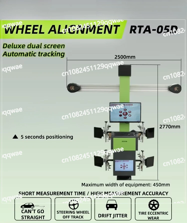 3D Computer Lift Wheel Alignment Adjustment Tool Wheel Alignment Turntable Carroça Wheel Alignment Calibration Tool