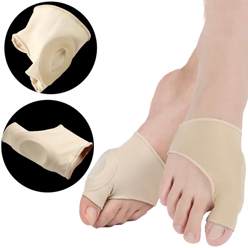 2pcs/1pair  Bunion Corrector Gel Pad Stretch Nylon Hallux Valgus Protector Guard Toe Separator Orthopedic Supplies Foot Care