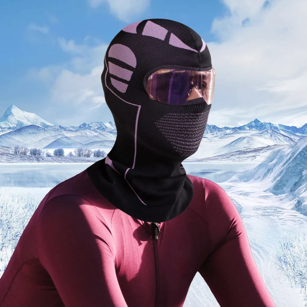قناع وجه بالاكلافا للدراجات النارية، قناع تزلج شتوي للرجال والنساء، بالاكلافا عالي التمدد برأس كامل تحت الخوذة للطقس البارد