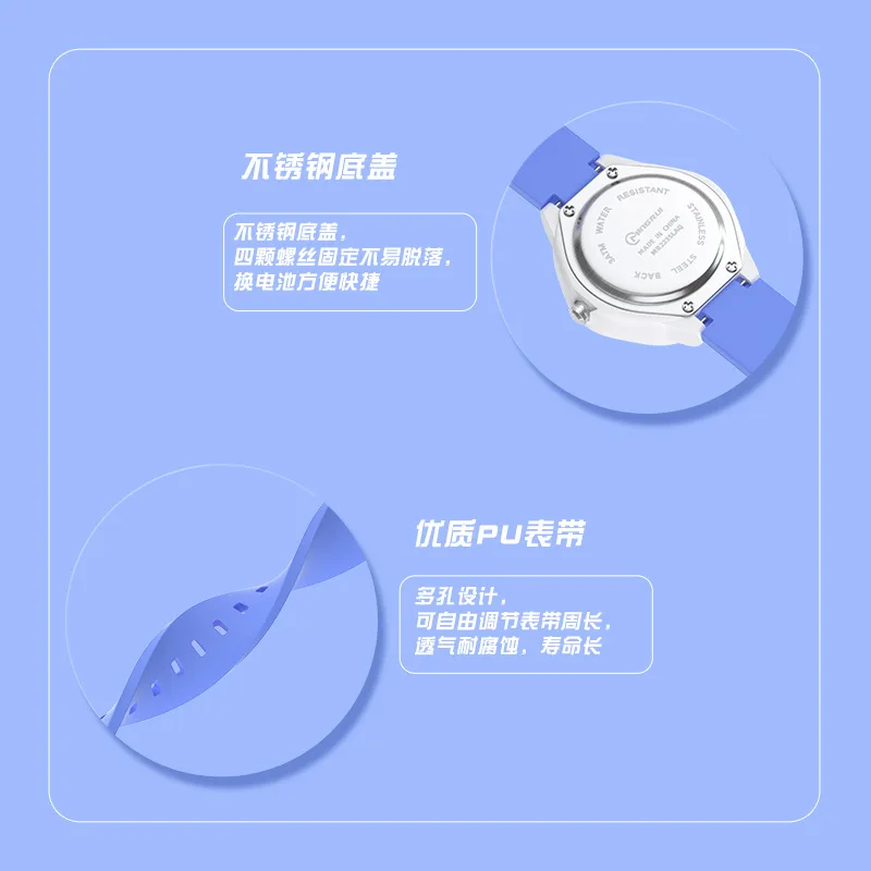 جديد أطلقت كاندي اللون الأرقام العربية الطلب مؤشر الكوارتز ساعة مضادة للماء الفتيان والفتيات ساعة رياضية للأطفال