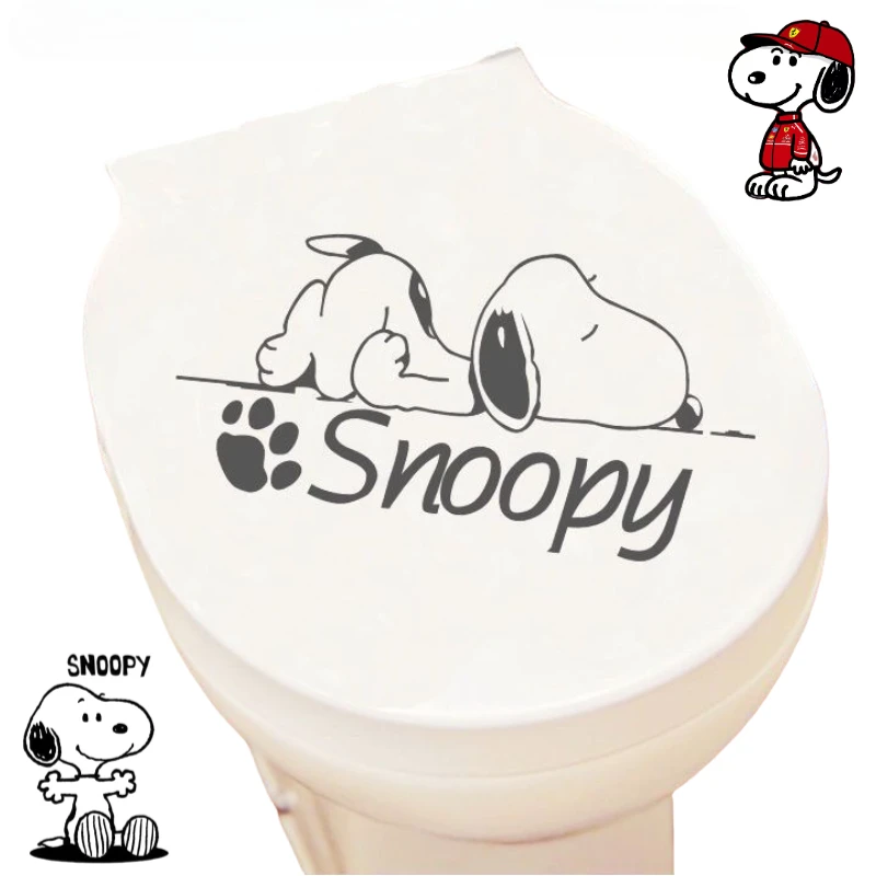 

Snoopy Cartoon Cute Stickers Creative Kawaii Home Toilet Waterproof Stickers Home Decoration Paintings Anime Peripheral Gifts