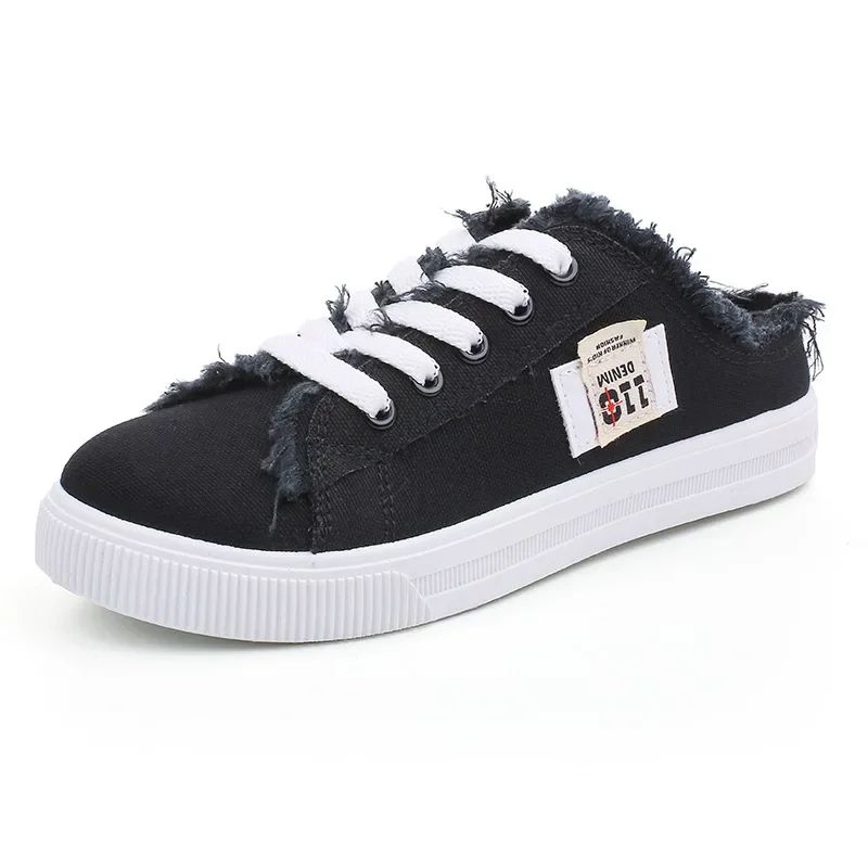 QRLQHY Women's Canvas Sneakers Denim Blue 6