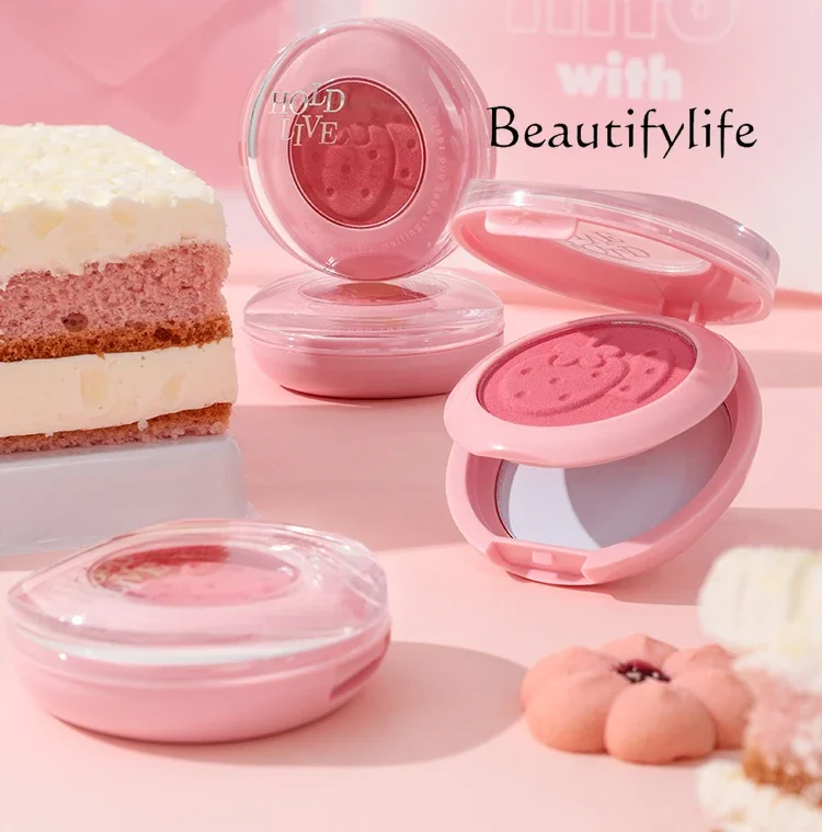 Light luxury natural mist blush high-gloss powder plate, double-layer brightening, exquisite and high-end new model