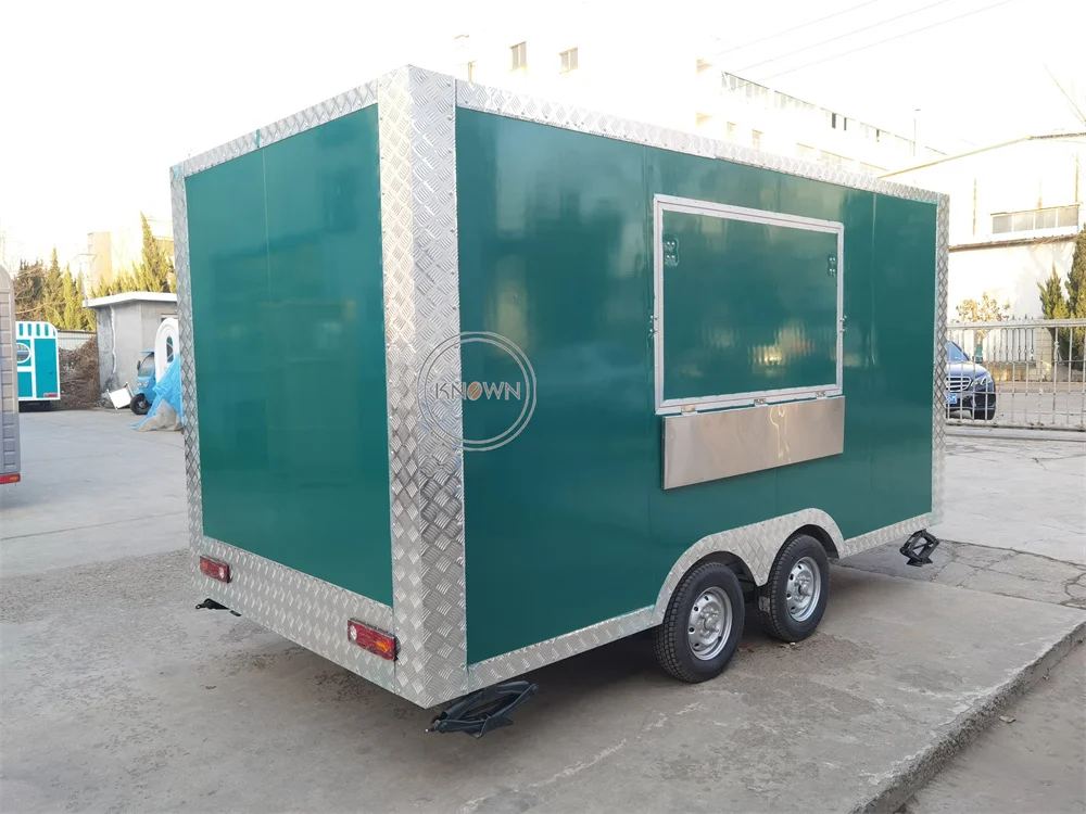 Outdoor Mobile Coffee Ice Cream Grill Shop Food Kiosk Modern Fast Food Vending Cart Food Truck