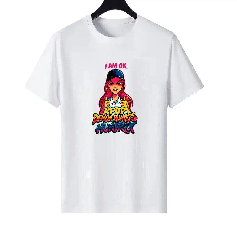 K-POP نمط امرأة عنصر الموضة الجولة الرقبة الوالدين والطفل الملابس السيدات رخيصة Y2k قصيرة الأكمام تي شيرت الرجال بلوزات #1