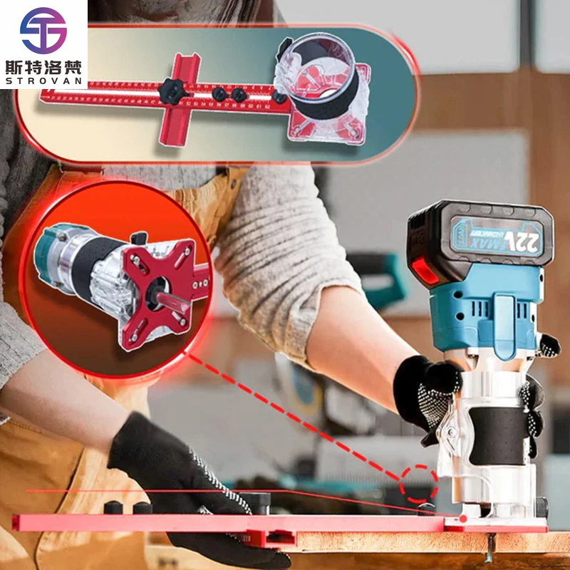 Universal Groove Planer Drilling Woodworking Milling Round Guide Trimming Machine for Wood Router Circle Cutting Jig