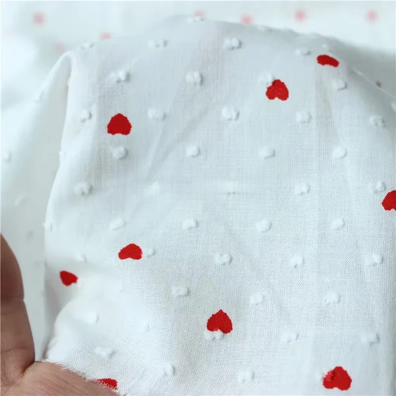 Tela Jacquard de algodón con estampado Little Love, 140x50cm, para ropa de dormir infantil, costura, ropa de cama cómoda, Material
