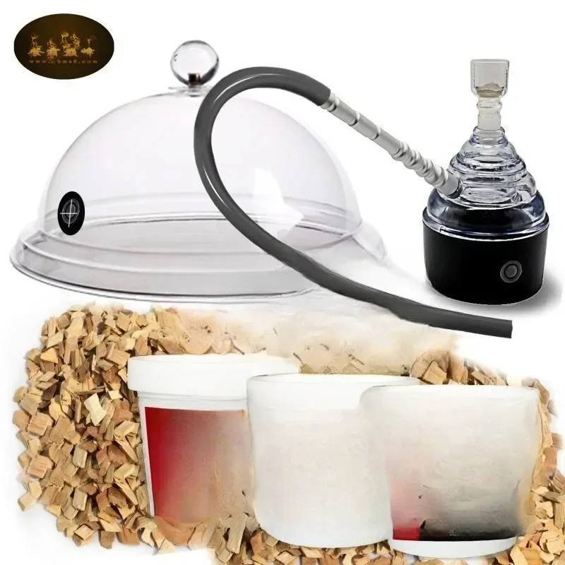 Molecular cooking smoking equipment, set menu