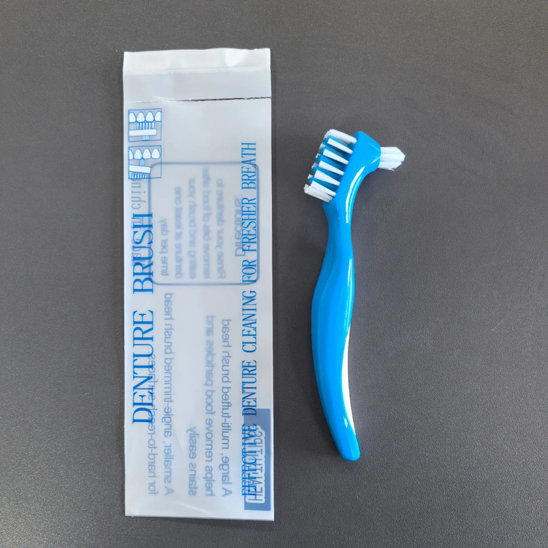 30pcs Denture Cleaning Brush Hard Dual Heads Gum Cleaner False Teeth Brush Oral Cleaning Tools