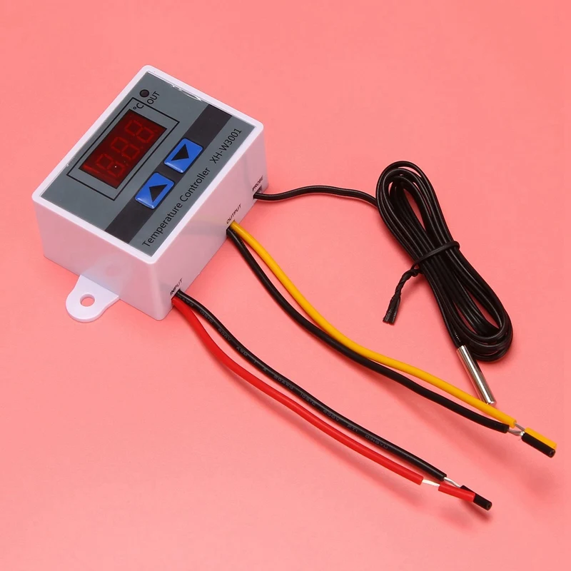 Hot TTKK 4X 220V regolatore di temperatura LED digitale 10A controllo termostato con interruttore Controller di incubazione Display digitale