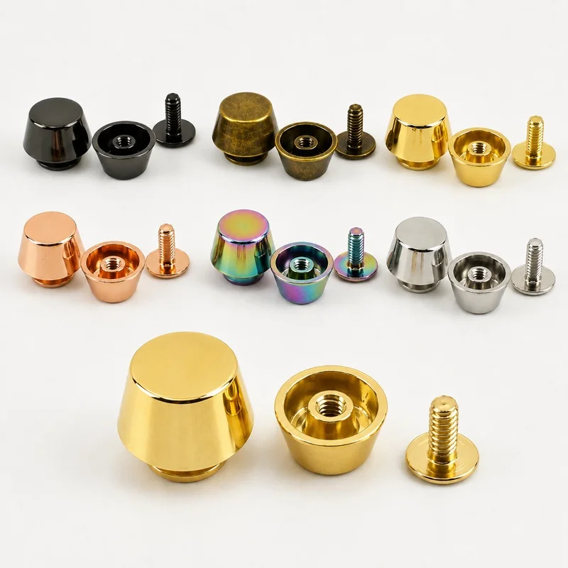 10-50Pcs 11mm Metal Handbag Purse Feet Studs Screw Rivets Bottom Protector for Leather Wallet Luggage Repair Decorative Hardware