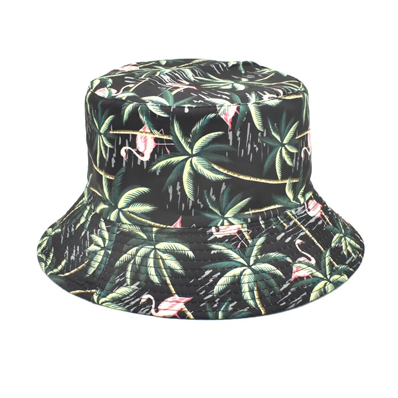 1PC plant print case outdoor sunscreen fisherman hat