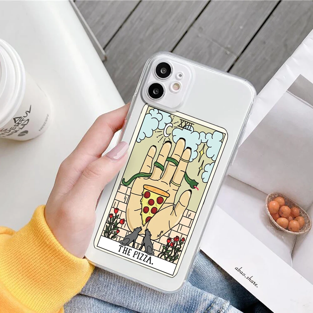 INS Witches The Moon And Sun Tarot Mystery Totem Phone Case For iPhone 11 12 13 Pro Max 7 8 Plus Mini SE X XS Max XR Cover Funda