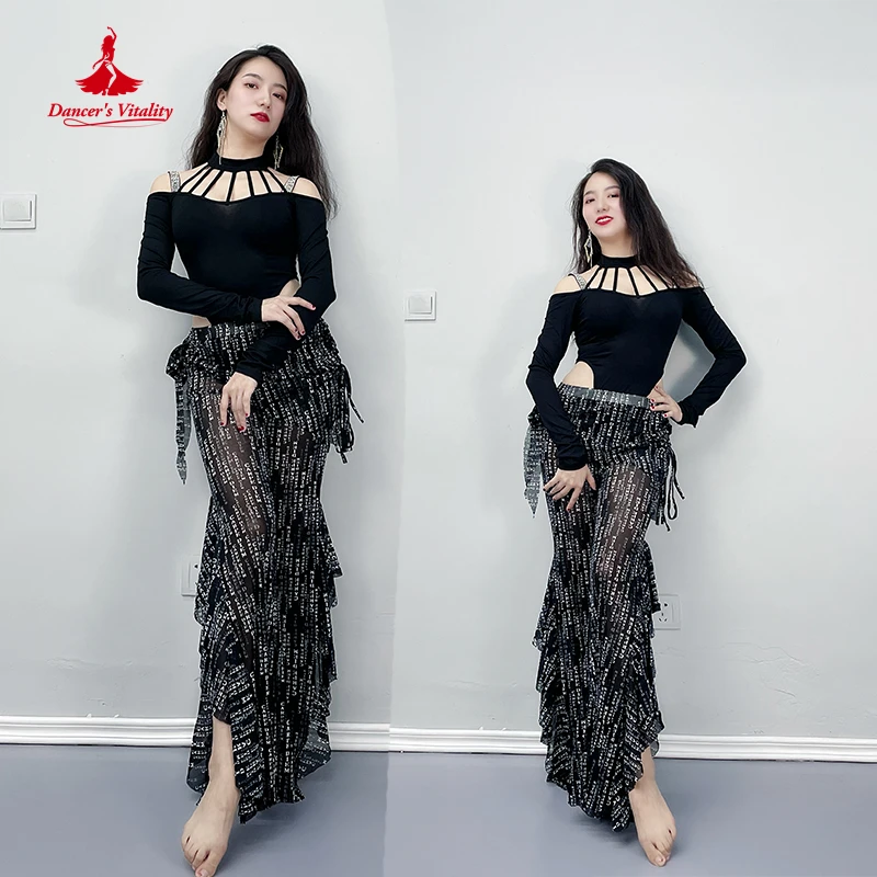 Belly Dance Costume for Women Bellydace Cheap Clothes Long Sleeves Top and Trousers 2pcs Girl\'s Oriental Bellydancing Tops